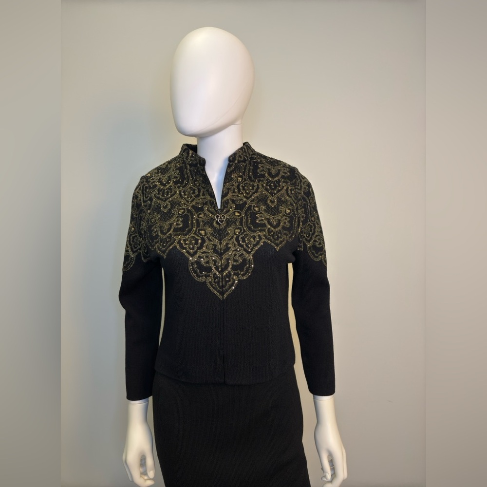 St. John Black and Gold Blazer